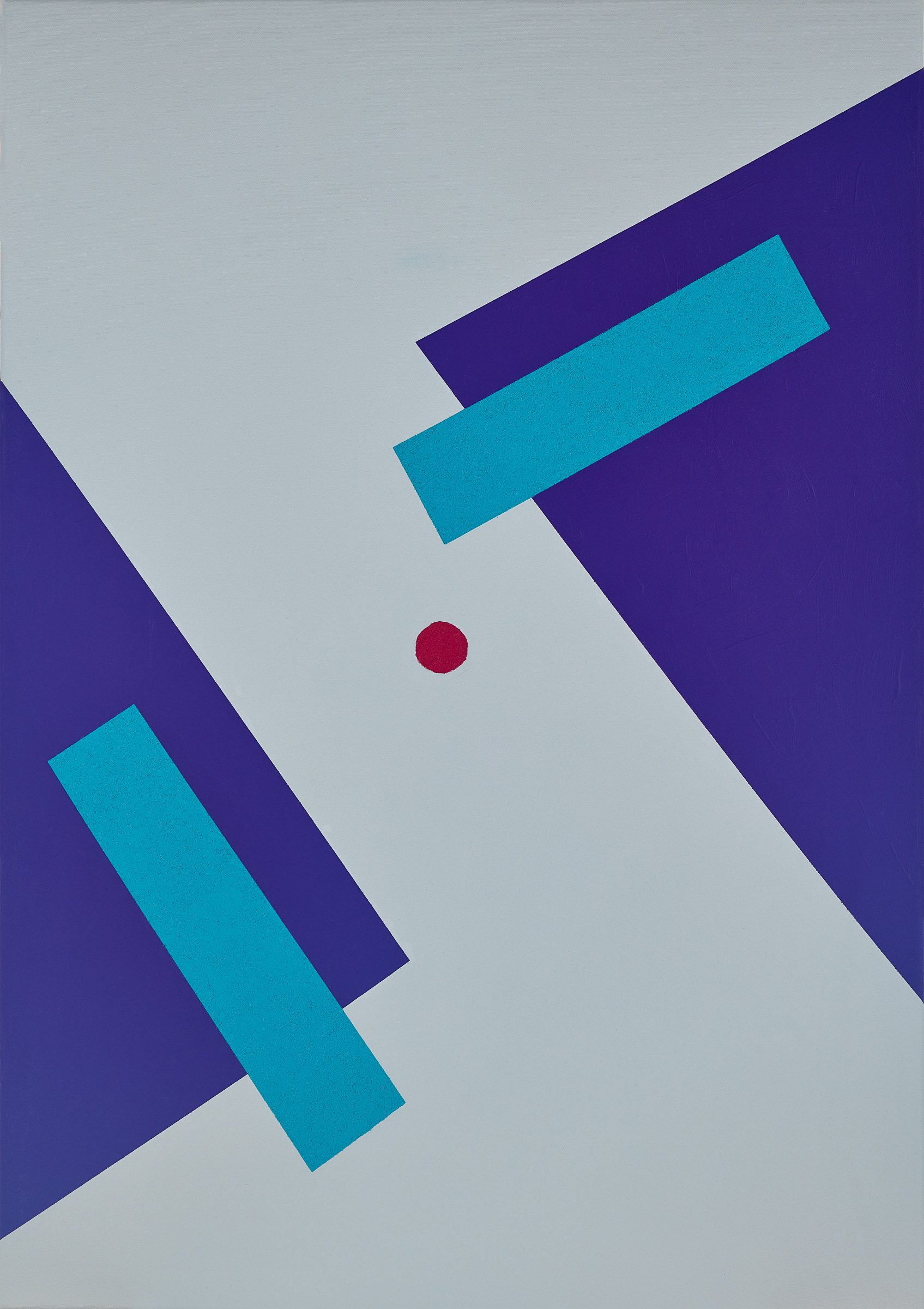 Abstract geometric painting by Adra - SENSATIONS TRIPTYCH Echos