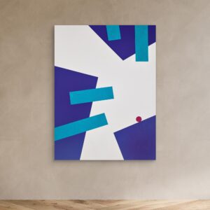 Playtime: Energetic painting by Adra (abstract, geometric, textured art)