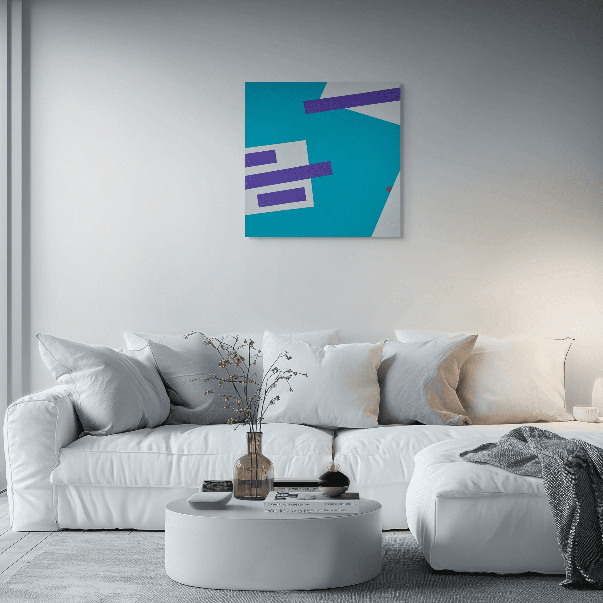 Geometric, abstract art - Gravity Propelling by Adra in living room 02