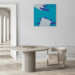 Geometric, abstract art - Gravity Becoming by Adra in living room 02