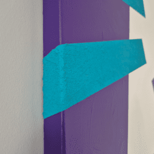 Playtime: Energetic painting detail 5cm edge by Adra (abstract, geometric, textured art)