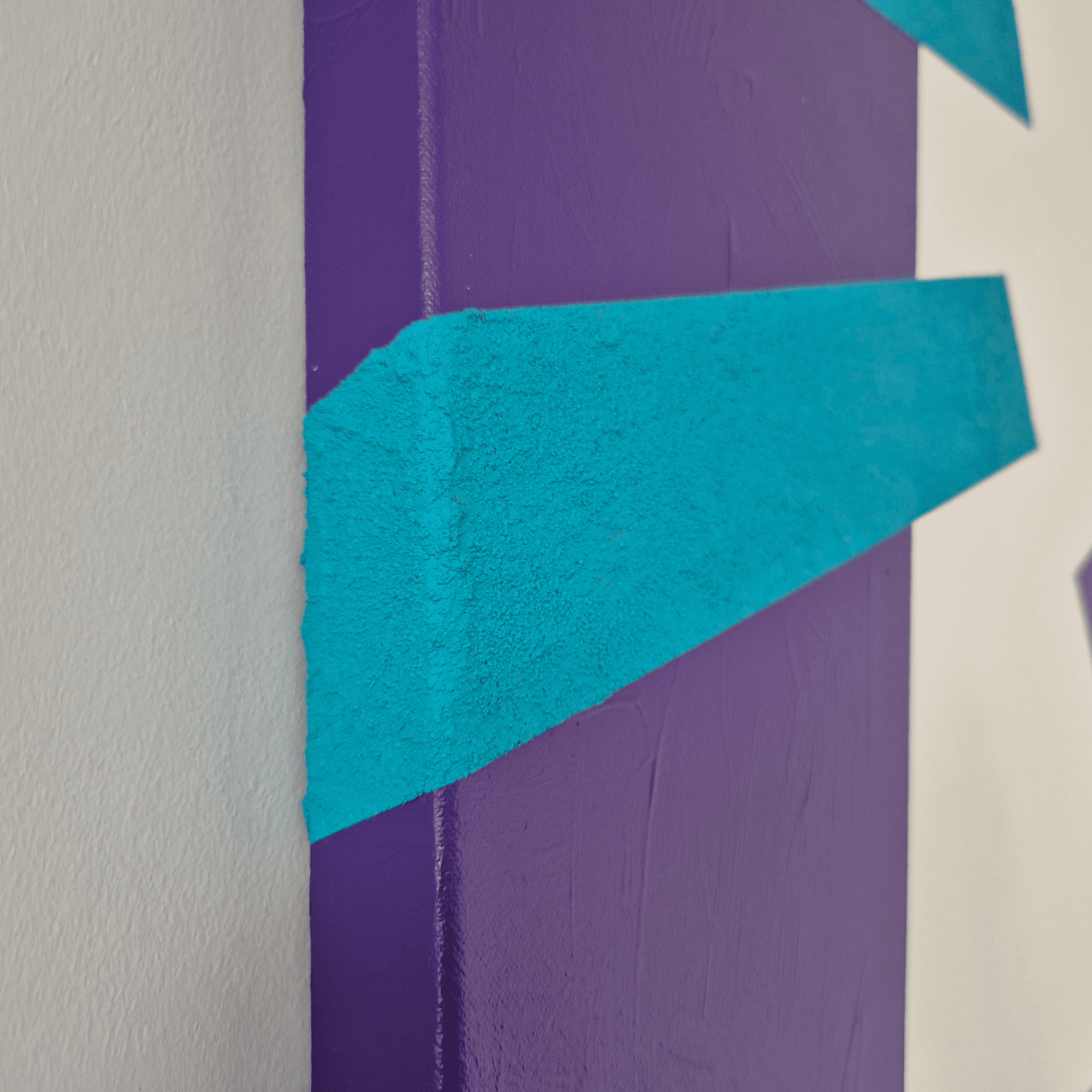 Playtime: Energetic painting detail 5cm edge by Adra (abstract, geometric, textured art)