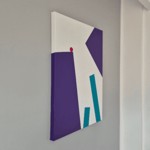 Geometric, textured abstract art by Adra - Playtime Bouncy painting sandy texture 5cm edge