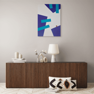 Playtime: Energetic painting by Adra (abstract, geometric, textured art)